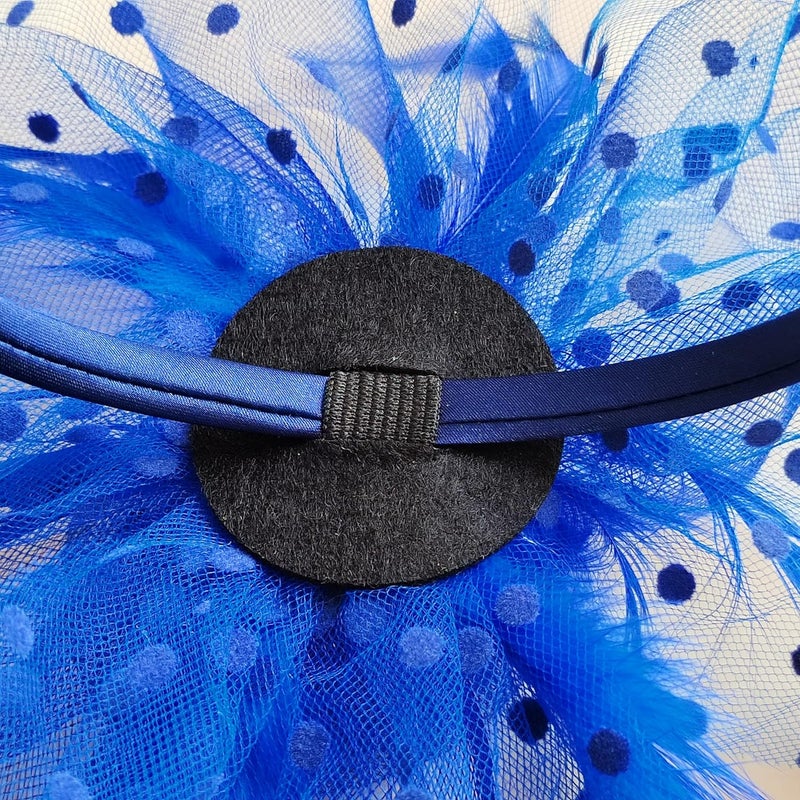 HIWIND Store Fascinators Hat Women Tea Party Headband Flower Cocktail Mesh Feathers Hair Clip Kentucky Derby Hat Wedding - Image 4